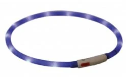 Trixie Anneau Lumineux Flash USB Bleu XS-XL -lacompagniedesanimaux anneau bleu allum