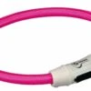 Trixie Collier Lumineux USB Flash Rose Chien M-L -lacompagniedesanimaux trixie collier lumineux safer life usb flash rose pour chien m l 1