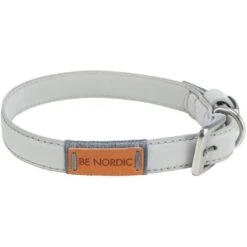Trixie Collier En Cuir Be Nordic M Gris Clair